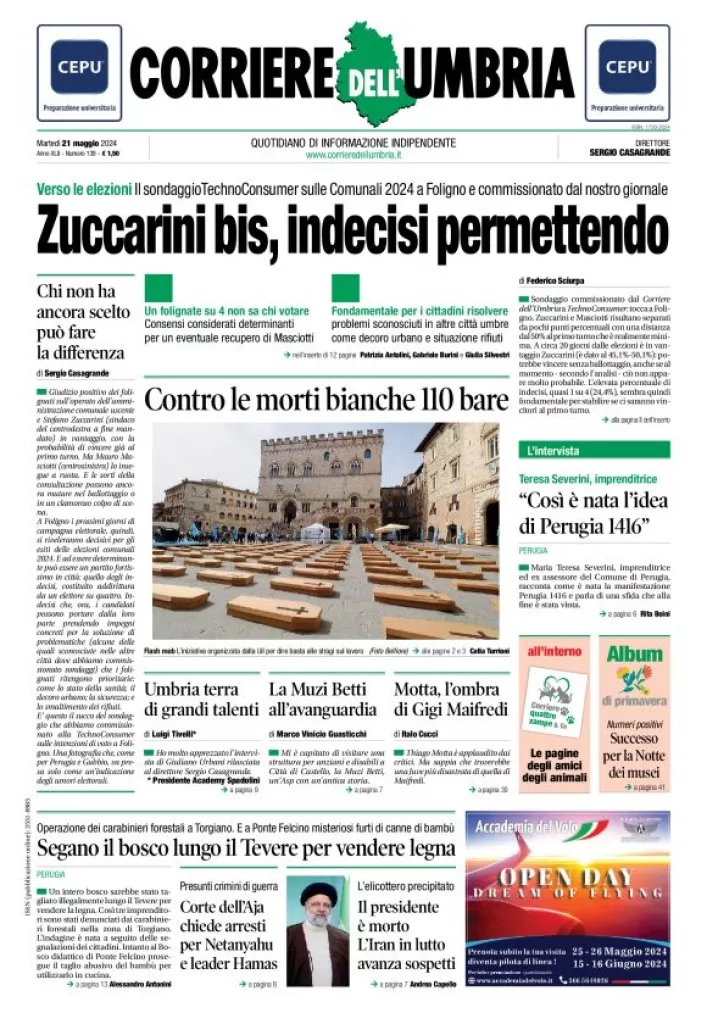 Prima-pagina-corriere umbria-del-2024-05-21